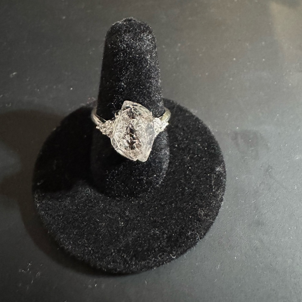Medium Herkimer Diamond Ring